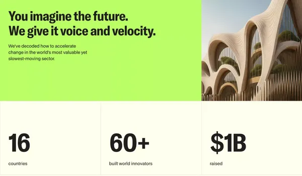 Global Brand & Content Agency for Built World Innovators | Bloxspring - Landing design inspiration