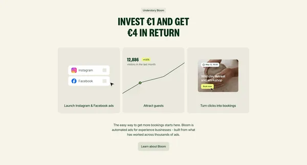 Understory - Powering Experience Makers - Landing design inspiration