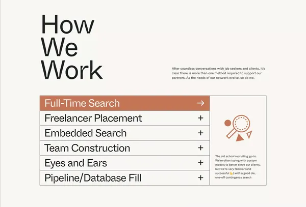 The Supply / Curated Digital Talent - Landing design inspiration