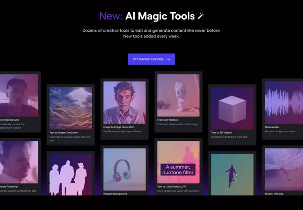 Runway - Online Video Editor | Everything you need to edit video, fast. - Landing design inspiration