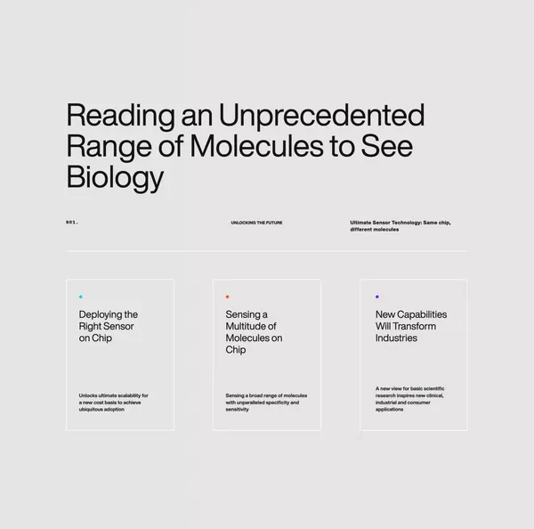 The Molecular Electronics Company - Landing design inspiration