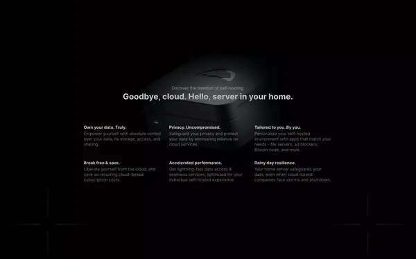 Umbrel — The ultimate home server and OS for self-hosting - Landing design inspiration