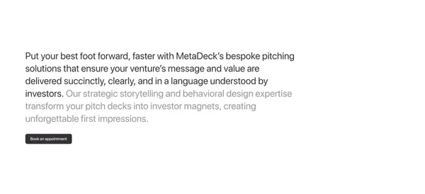 MetaDeck - Landing design inspiration