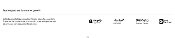 Full-service eCommerce agency | Shopify & Klaviyo Partner - Portfolio design inspiration