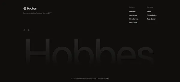 Hobbes - On-Demand, Conversational Demos - Landing design inspiration