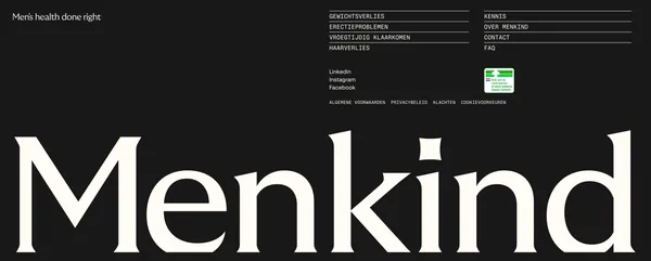 Menkind - Landing design inspiration