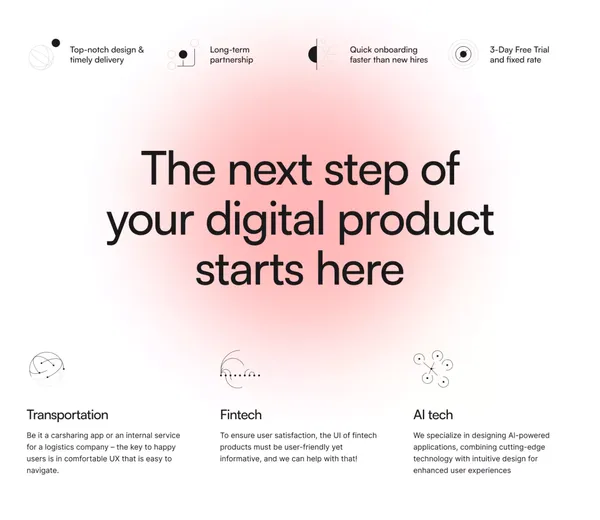 UX/UI & Branding Product Design Agency - Glow Team - Portfolio design inspiration