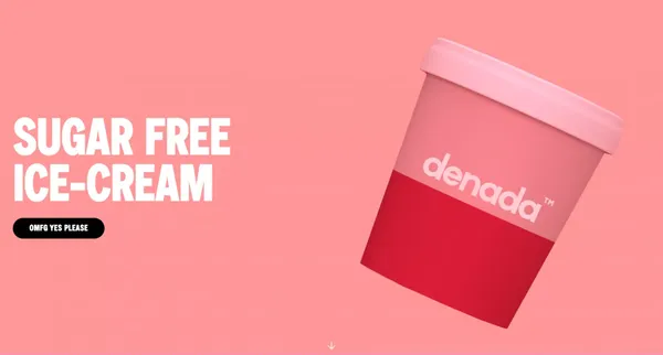 Denada Sugar Free Ice Cream | Because Everyone Needs Dessert | Denada - Landing design inspiration