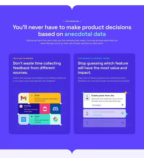 User Feedback, Roadmap and Changelog Tool | Grabee - Landing design inspiration