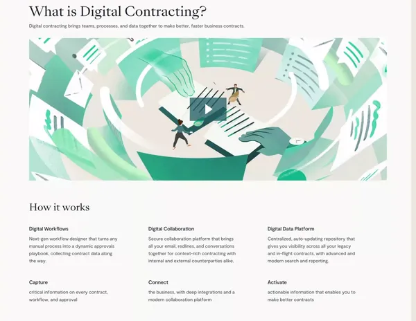 Ironclad: Contract Management Software for the Digital Age - Landing design inspiration