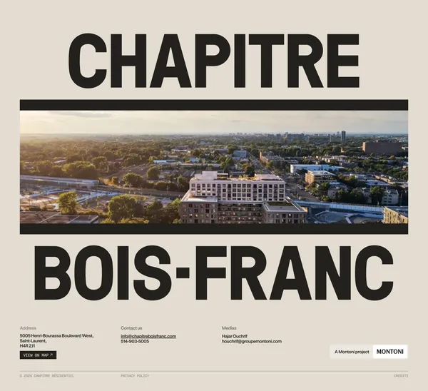 Chapitre Résidentiel - Landing design inspiration
