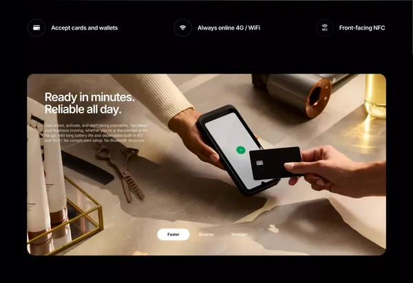 Tap - Fast, smart and affordable terminal by Mollie - Landing design inspiration