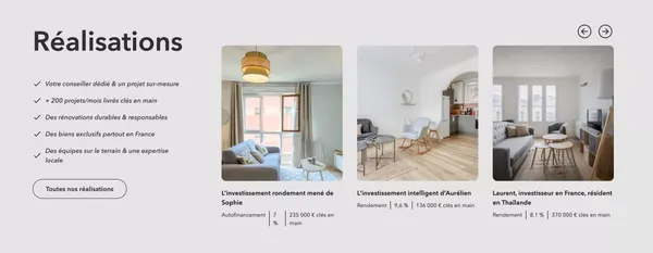 Masteos : le temple de l'investissement locatif clés en main - Landing design inspiration
