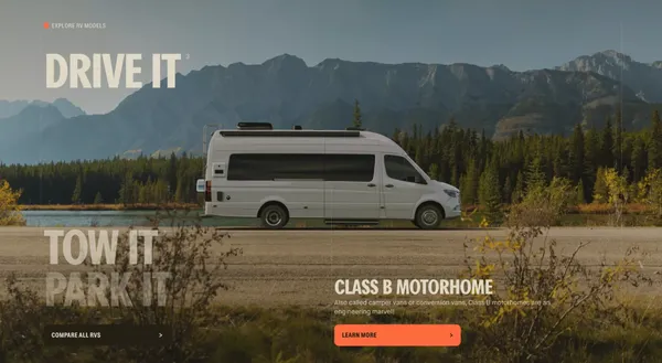 Go RVing Canada: RV dealers, Campgrounds and Trip Guides - Landing design inspiration