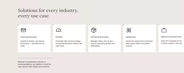 AI Agent Management Platform for contact centers - Landing design inspiration