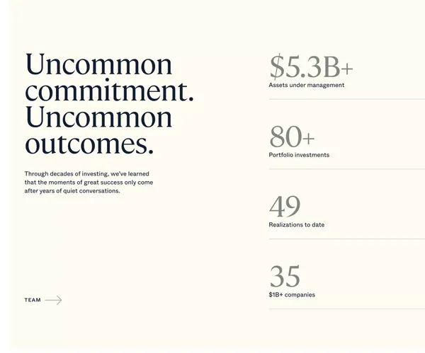 Oak HC/FT | The best connected team in healthcare and fintech - Landing design inspiration