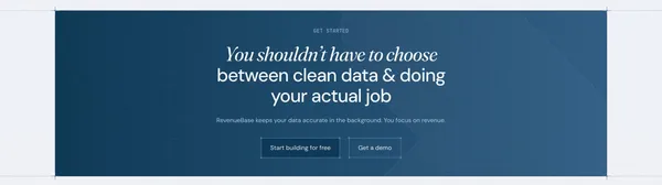 RevenueBase | B2B Data Infrastructure to Grow Your Business - Landing design inspiration