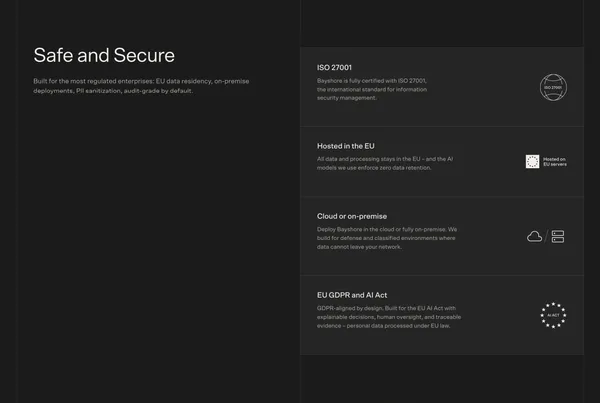 AI Front Door for Legal & Compliance | Bayshore - Landing design inspiration
