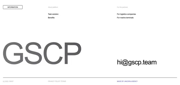 GSCP — An innovative solution for the container shipping industry. - Landing design inspiration