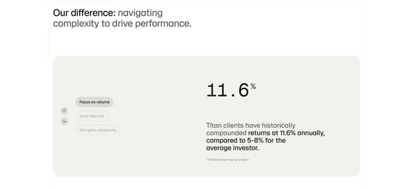 Titan | Wealth Management - Landing design inspiration