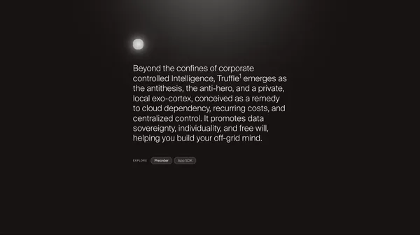Meet Truffle — Your Private Exo-cortex  |  Truffle - Landing design inspiration