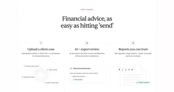 Superplan | AI Paraplanner at your service - Landing design inspiration