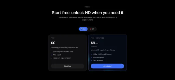 animos — Motion templates for design showcases - Landing design inspiration