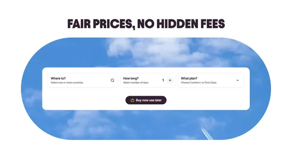 Firsty: Your international mobile data travel app - Landing design inspiration