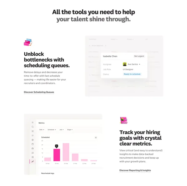 ModernLoop | The automated scheduling platform for interviews - Landing design inspiration