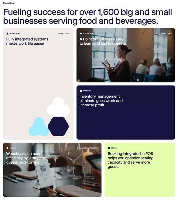 Munu - Bring the future to the table - Landing design inspiration