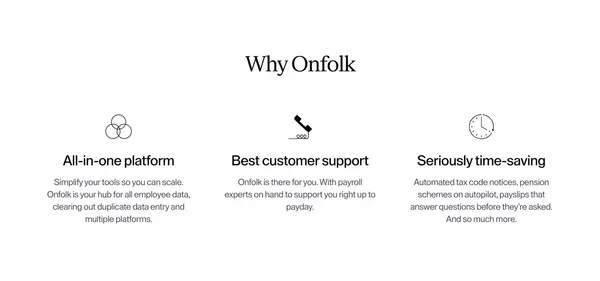 Onfolk · All-in-one Payroll & HR - Landing design inspiration
