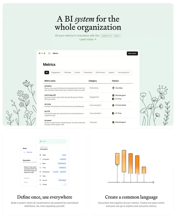 Steep: the new way to work with data together - Landing design inspiration