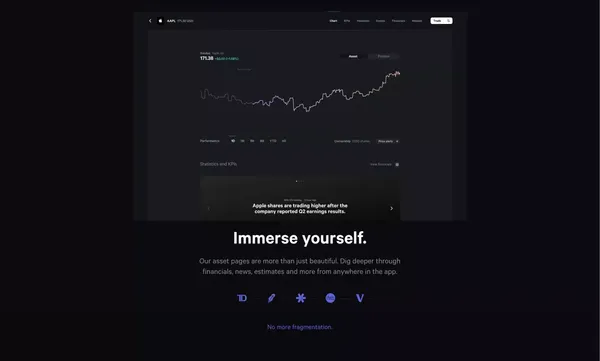 Fey: The ultimate experience for the modern investor. - Landing design inspiration