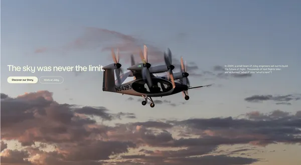 Joby Aviation | Electric Air Taxi for Zero-Emission Travel | Joby Aviation - Landing design inspiration