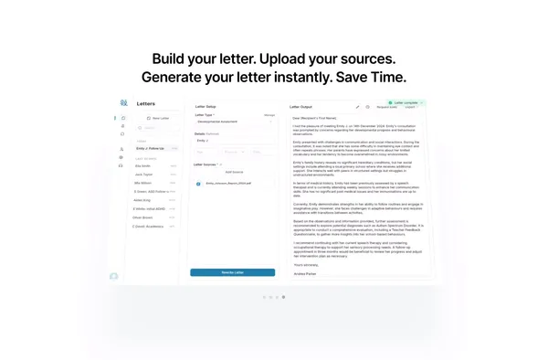 Letters.App - Write Medical Letters Instantly & AI Medical Scribe - Landing design inspiration