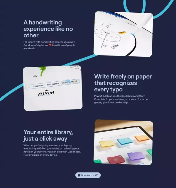 Goodnotes | Notes Reimagined | Note-Taking App - Landing design inspiration