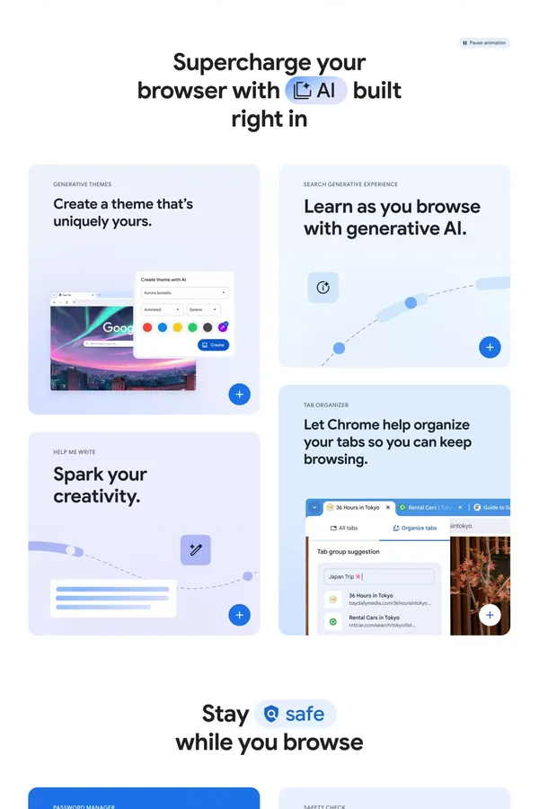 Google Chrome - The Fast & Secure Web Browser Built to be Yours - Landing design inspiration