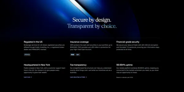 Stocks, Bonds, Crypto, & Options Investing App - Public.com - Landing design inspiration