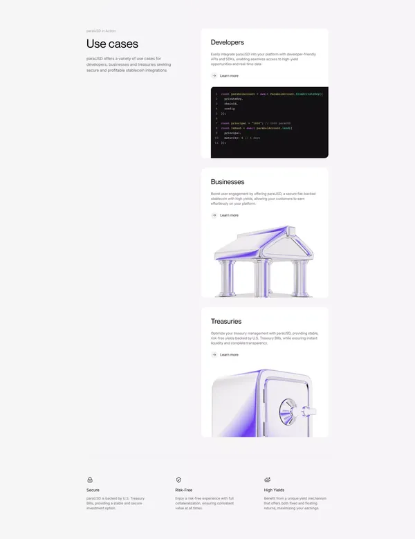 Parabol - Landing design inspiration