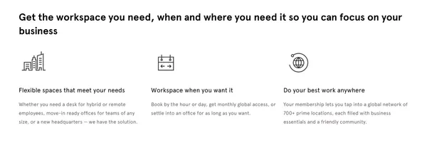 WeWork | Office Space and Workspace Solutions - Landing design inspiration