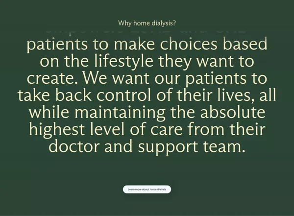 Decibel Health – Kidney Lifestyle Platform - Landing design inspiration
