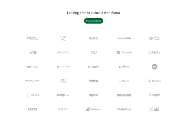 Sierra | Better customer experiences | Sierra - Landing design inspiration