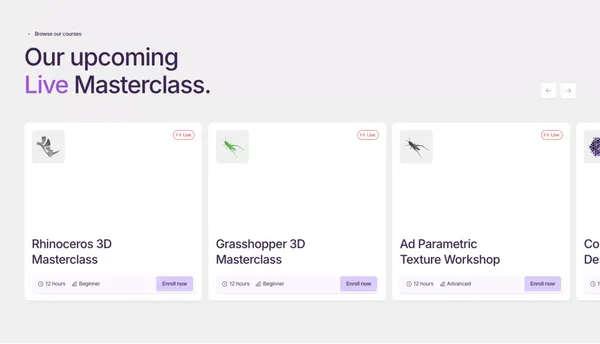 Cademy | Live CAD Academy for Industrial Design Professionals - Landing design inspiration
