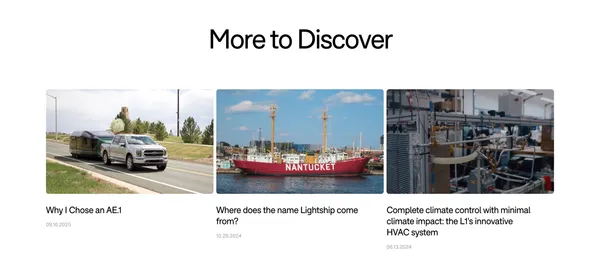 Lightship — Moving road trips to the electric age - Landing design inspiration
