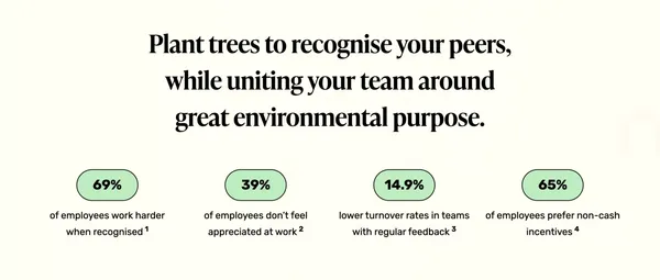Evergreen | Give recognition and plant trees - Landing design inspiration