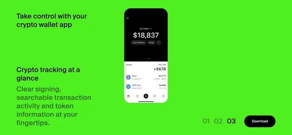 1inch Wallet | The Secure Crypto Wallet App for DeFi & Swaps - Landing design inspiration