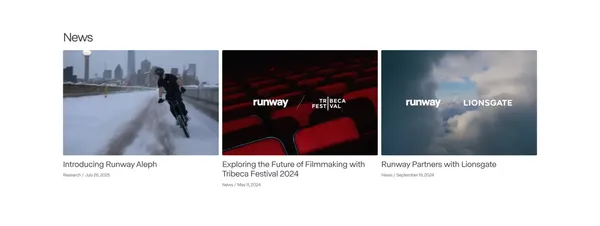 Runway | Tools for human imagination. - Landing design inspiration