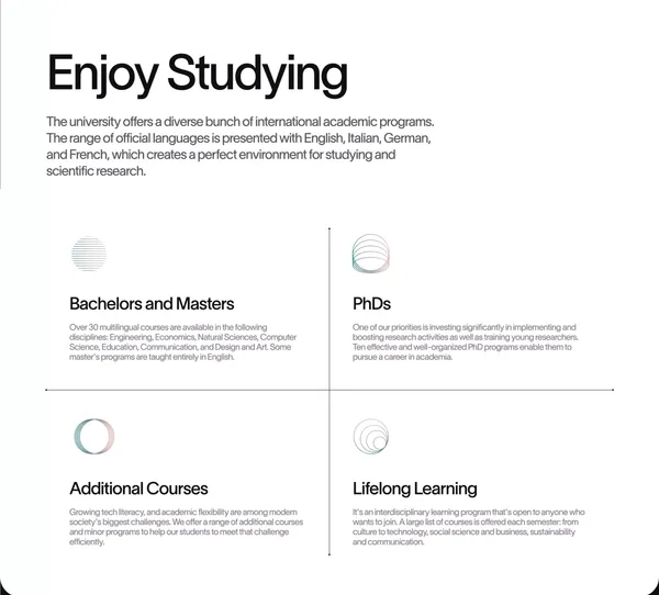Free University | Evergreen Nexus University - Landing design inspiration