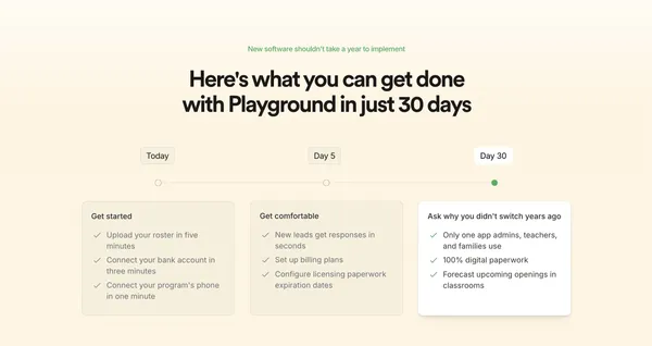 Child Care Management Software & App | Playground - Landing design inspiration