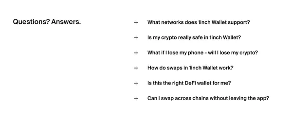 1inch Wallet | The Secure Crypto Wallet App for DeFi & Swaps - Landing design inspiration